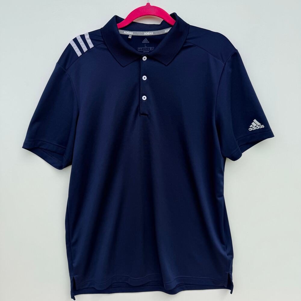 Adidas Golf 3-Stripe Basic Polo- Collegiate Navy Size Large